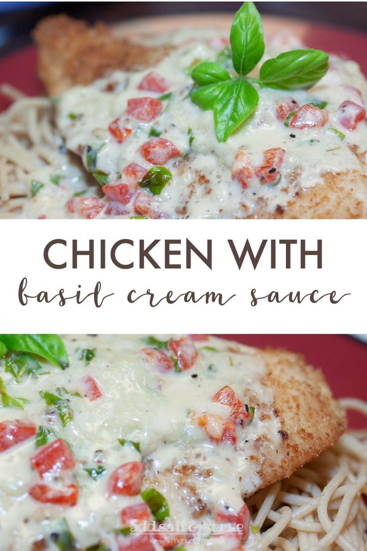 Chicken with Basil Cream Sauce