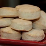Biscuits stacked on a plate
