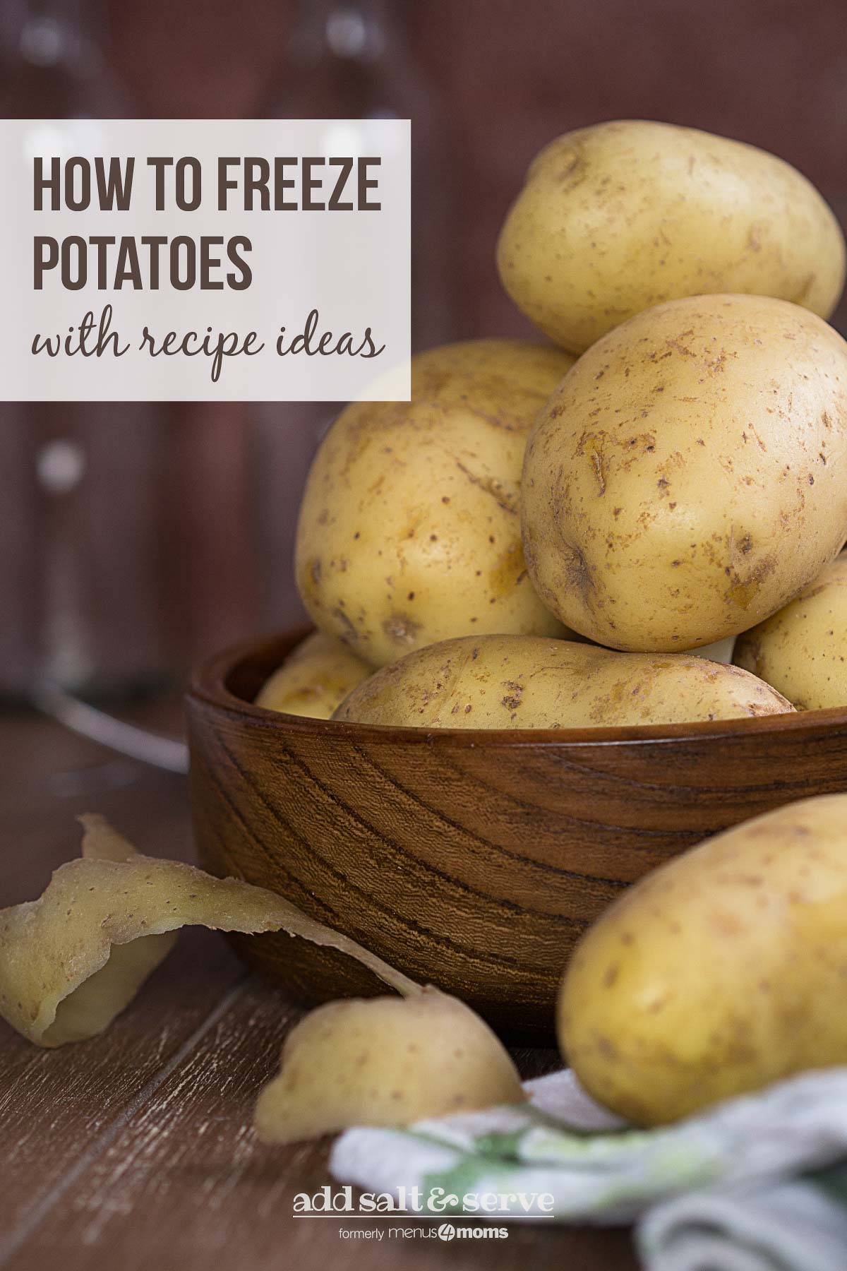 how-to-freeze-potatoes-pin-4-min raw potatoes with text How to freeze potatoes with recipe ideas