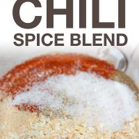 Bowl with spices for chili seasoning