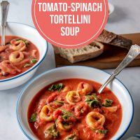 Tomato Spinach Tortellini Soup