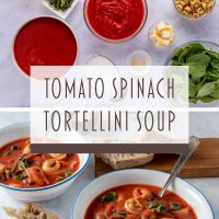 Tomato Spinach Tortellini Soup