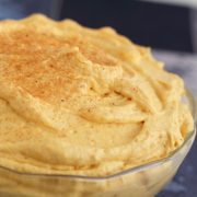 Pumpkin Mousse garnished with cinnamon