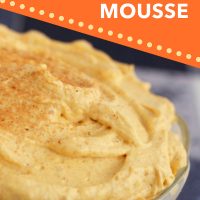 Pumpkin Mousse garnished with cinnamon