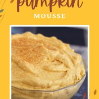 Pumpkin Mousse garnished with cinnamon