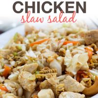 Crunchy Chicken Slaw Salad in a bowl