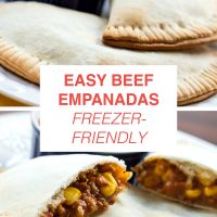 Corn and ground beef empanadas with salsa