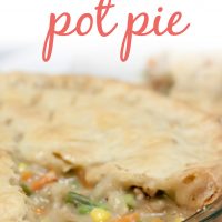 Chicken Pot Pie with text Chicken Pot Pie - Add Salt & Serve logo