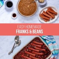 easy homemade franks and beans.