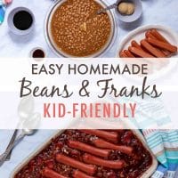easy homemade beans and franks (Kid-friendly).