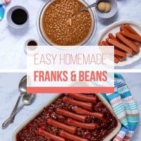 easy homemade franks and beans.