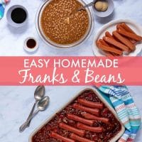easy homemade franks and beans.