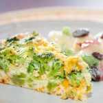Crustless broccoli and cheese quiche