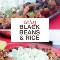 Black Beans and Rice on a plate