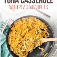 easy cheesy tuna casserole with peas and carrots.
