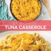 Easy cheesy tuna casserole.