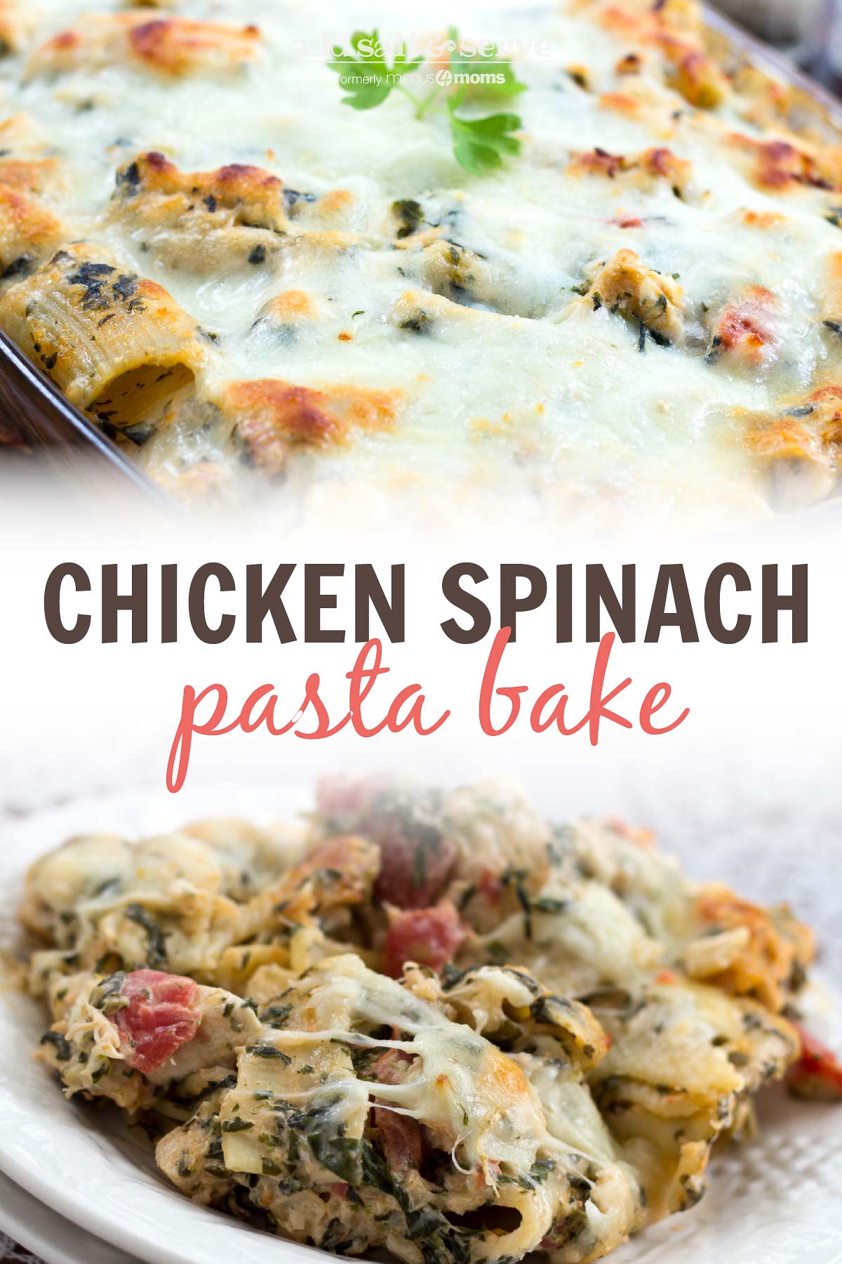 Chicken and Spinach Pasta Bake