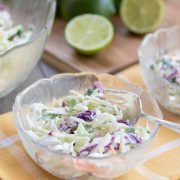 Tex-Mex Cole Slaw and limes