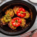 Easy Slow Cooker Southwestern Stuffed Peppers with Cheese