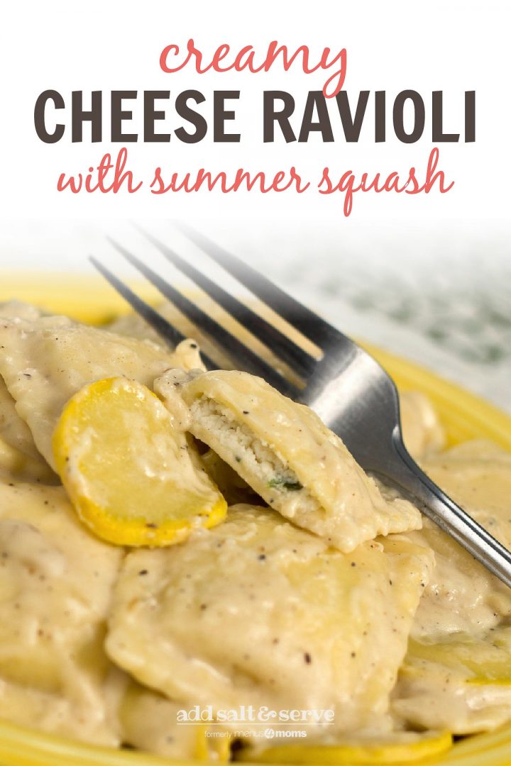 20 Minute Creamy Summer Squash Ravioli