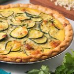 Baked zucchini quiche.