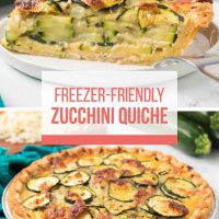 Freezer-friendly zucchini quiche.