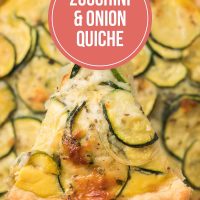 Zucchini & onion quiche.