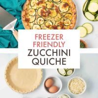 Freezer-friendly zucchini quiche.