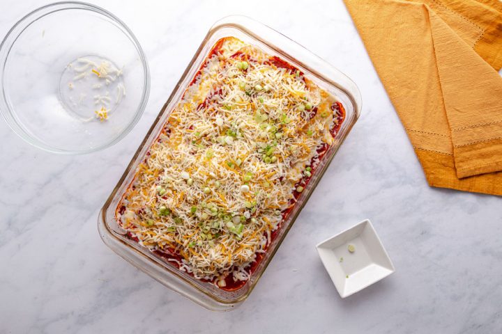 cheese and onion enchiladas