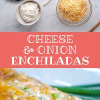 cheese and onion enchiladas