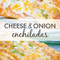 cheese and onion enchiladas