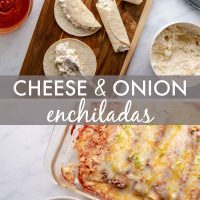 cheese and onion enchiladas