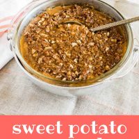 Sweet potato casserole with streusel topping