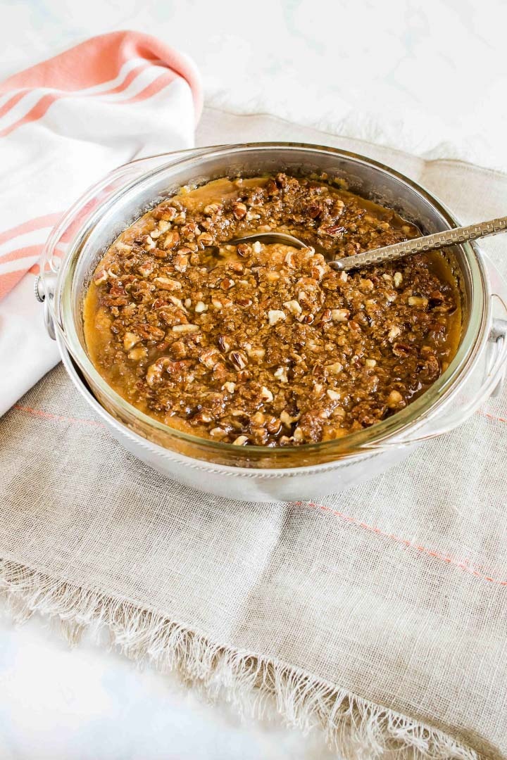 Sweet potato casserole with streusel topping