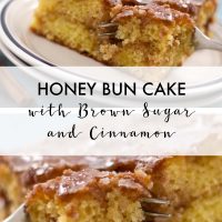 Honey Bun Cake with brown sugar and cinnamon