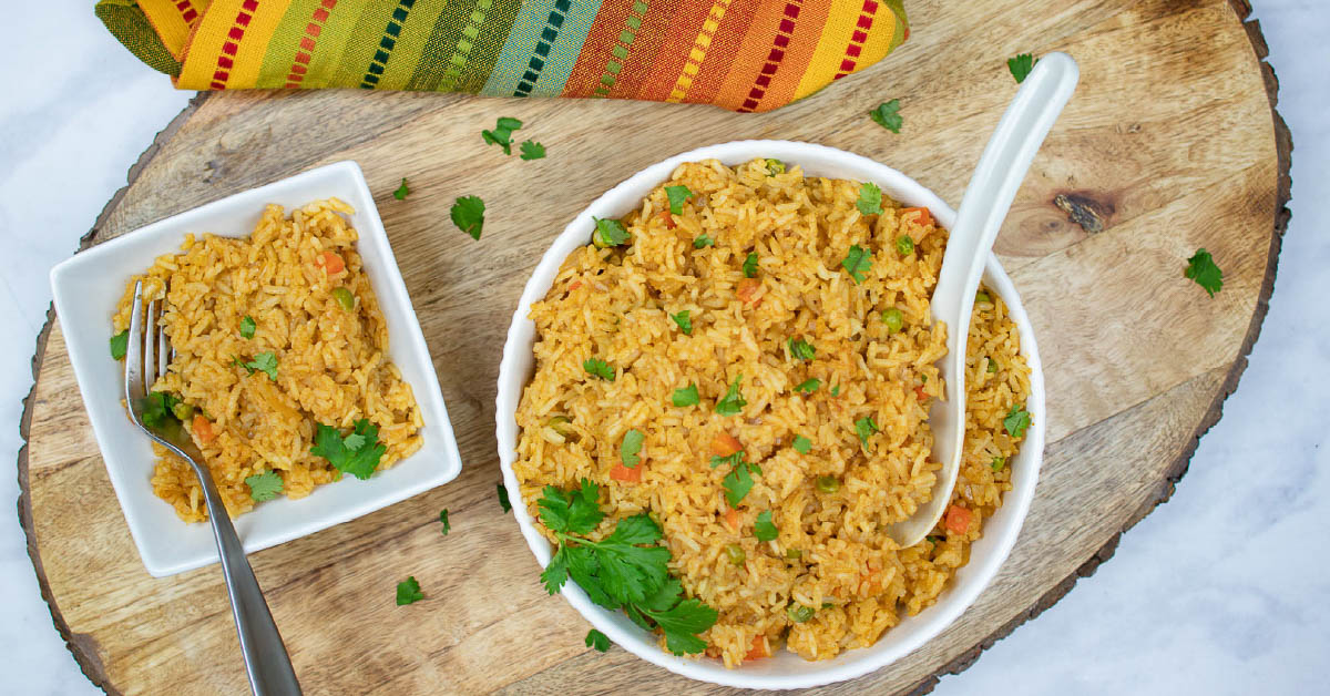 Two bowls of Restaurant Style Mexican Rice