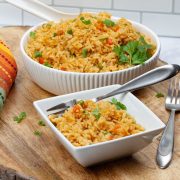 Two bowls of Restaurant Style Mexican Rice