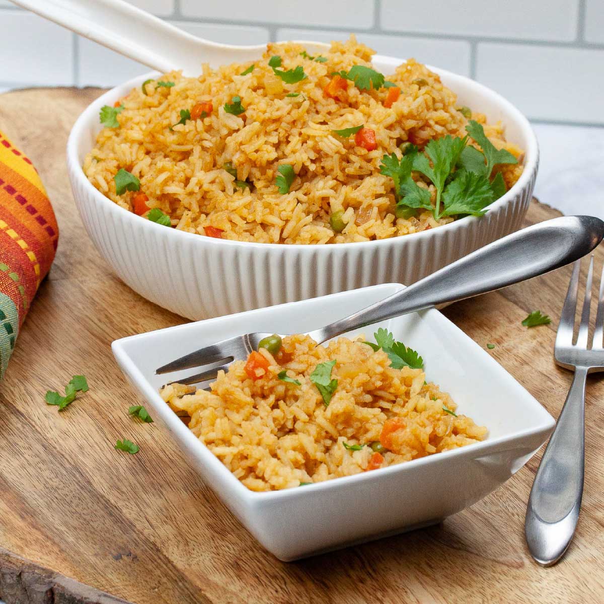Two bowls of Restaurant Style Mexican Rice