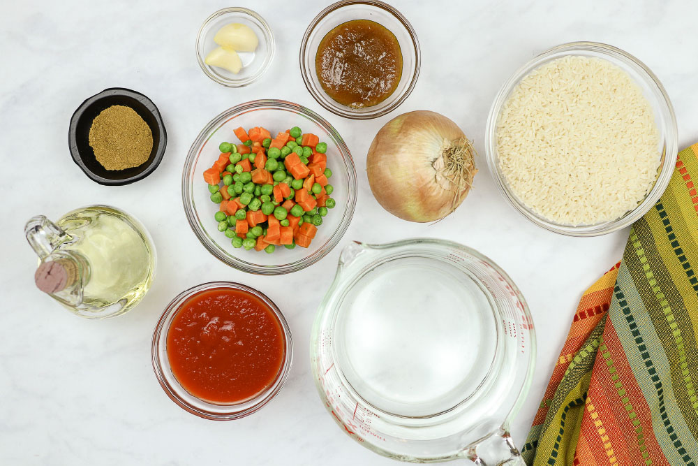 Ingredients for Restaurant Style Mexican Rice