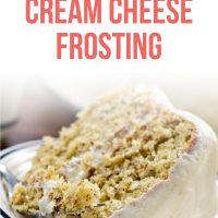 A slice of Banana Cake with Cream Cheese Frosting