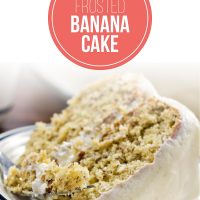 A slice of Banana Cake with Cream Cheese Frosting