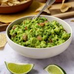 easy homemade guacamole in a bowl