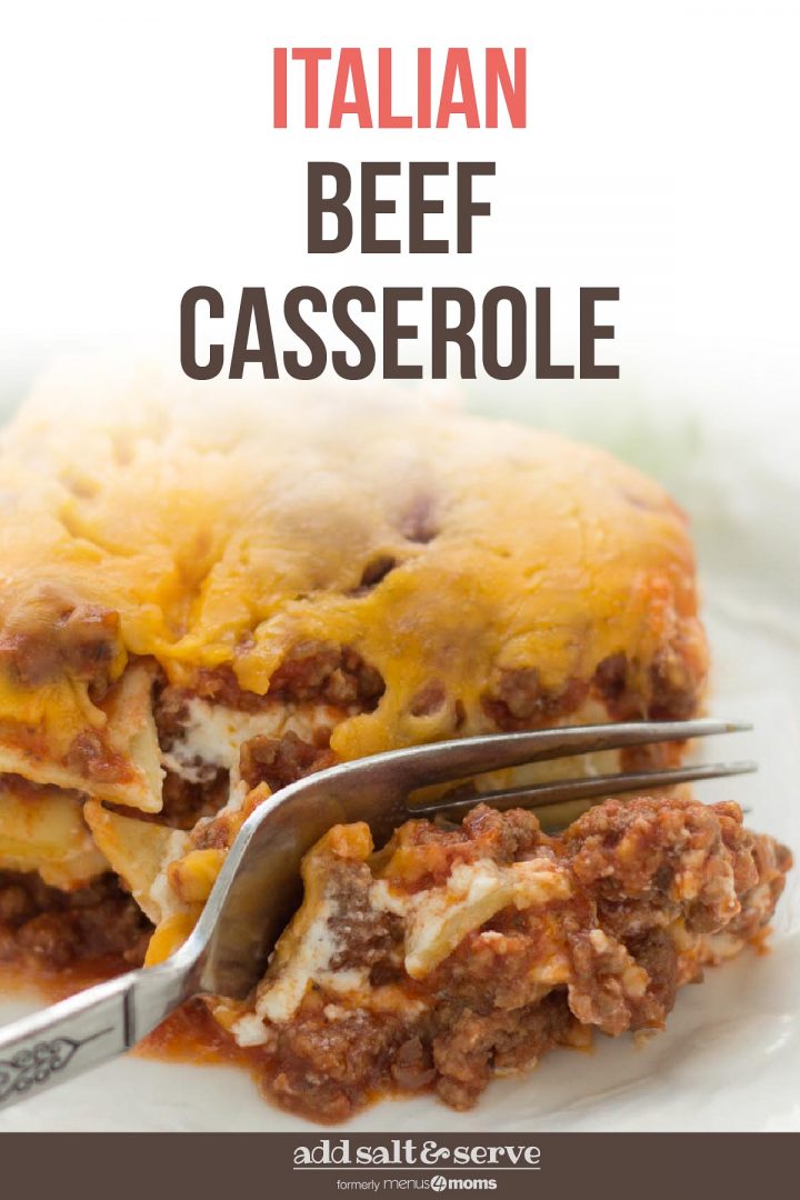 Layered Italian Beef Casserole