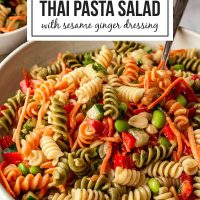 Thai Pasta Salad with Sesame-Ginger Dressing.