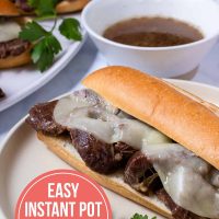 Easy instant pot french dip with au jus.
