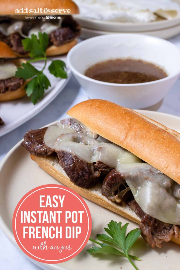 French dip sandwiches with au jus and test Easy Instant Pot French Dip with au jus