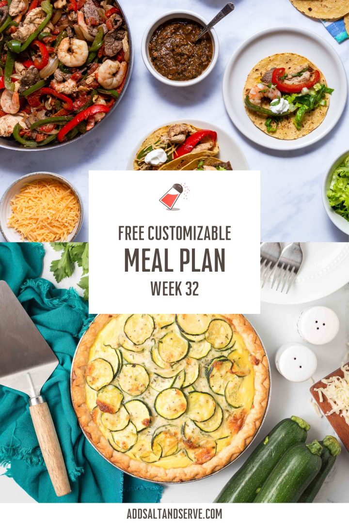 Meal Plan for Week 32 (Group 2)
