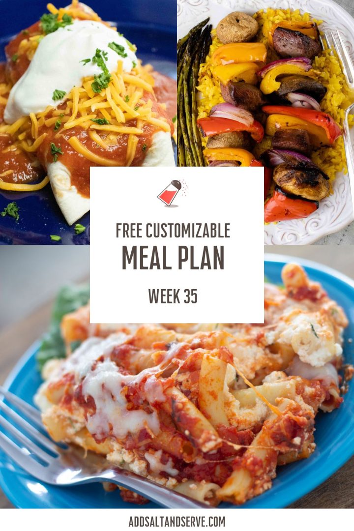 Meal Plan for Week 35 (Group 2)