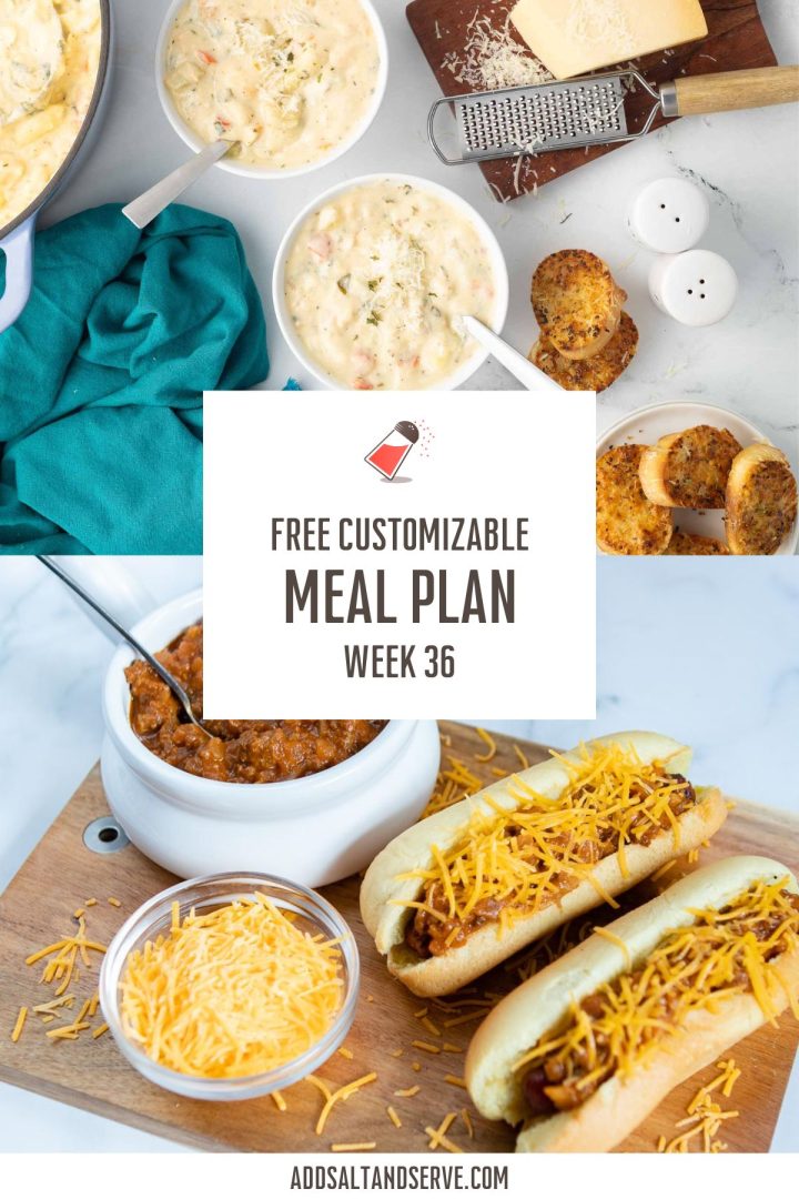 Meal Plan for Week 36 (Group 2)