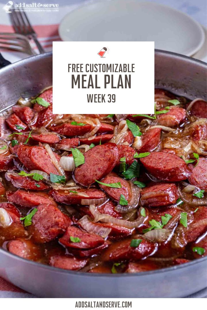 Meal Plan for Week 39 (Group 2)